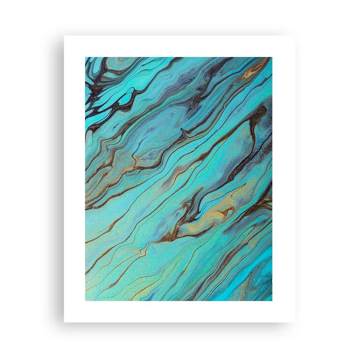 Affiche - Poster - Marée turquoise - 40x50 cm