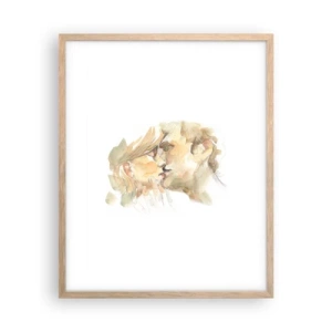 Affiche dans un chêne clair - Poster - A moitié trouvé ? - 40x50 cm