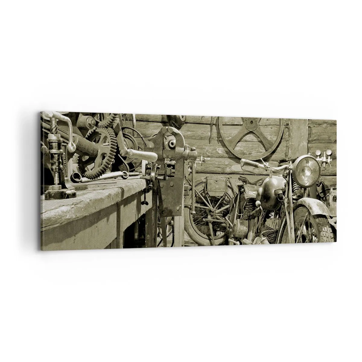 Impression sur toile - Image sur toile - Dans le hangar de l'oncle Władek - 100x40 cm
