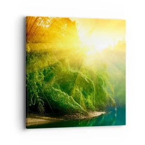 Impression sur toile - Image sur toile - Se noyer au soleil et à l'ombre - 40x40 cm