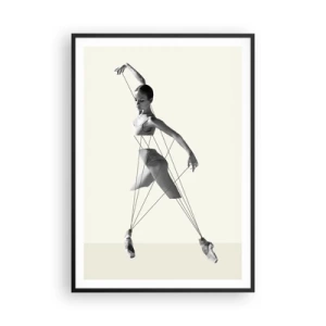 Affiche dans un cadre noir - Poster - Dans le théatre de la vie - 70x100 cm