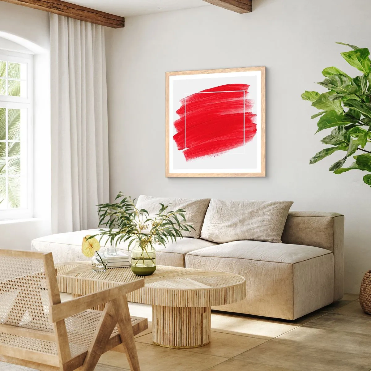 Affiche dans un chêne clair - Poster - En dehors du cadre - 30x30 cm