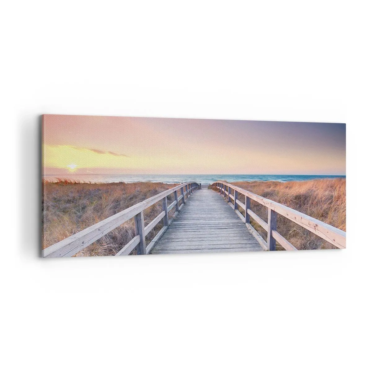 Impression sur toile - Image sur toile - Aurore baltique du soir - 100x40 cm