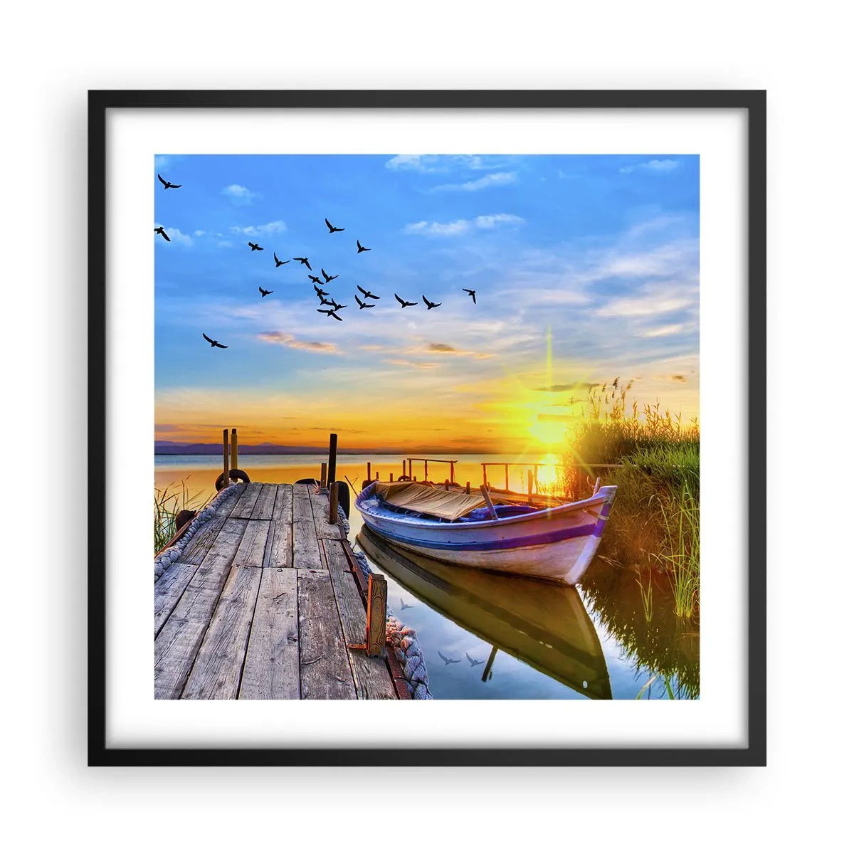 Affiche dans un cadre noir - Poster - Au revoir, à demain - 50x50 cm