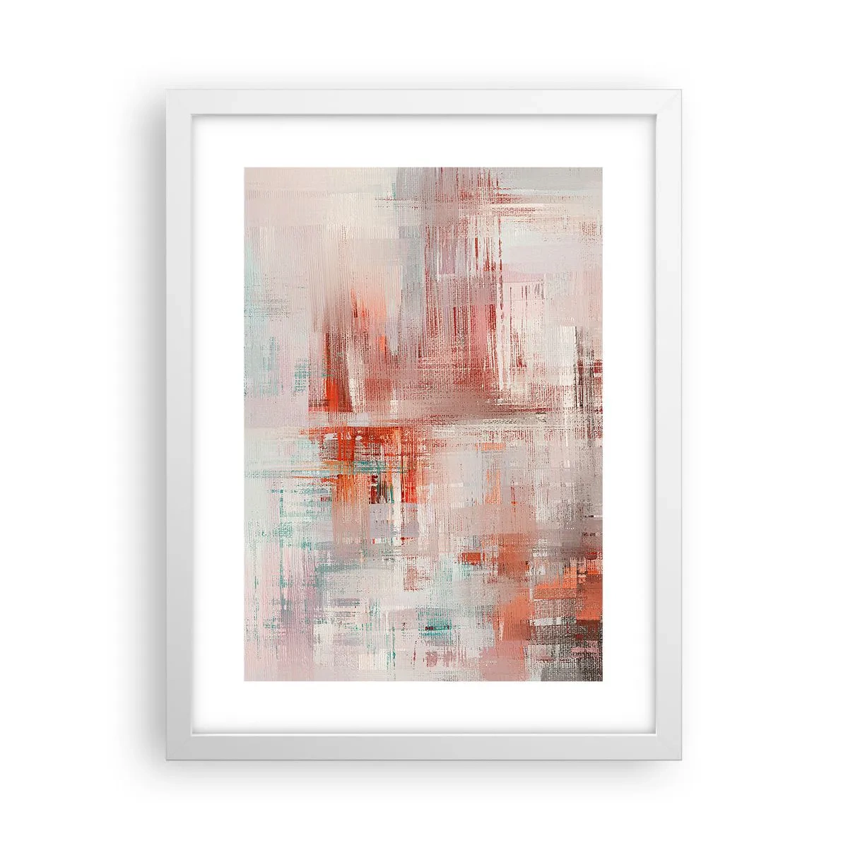 Affiche dans un cadre blanc - Poster - Brumeux. Mais rose - 30x40 cm