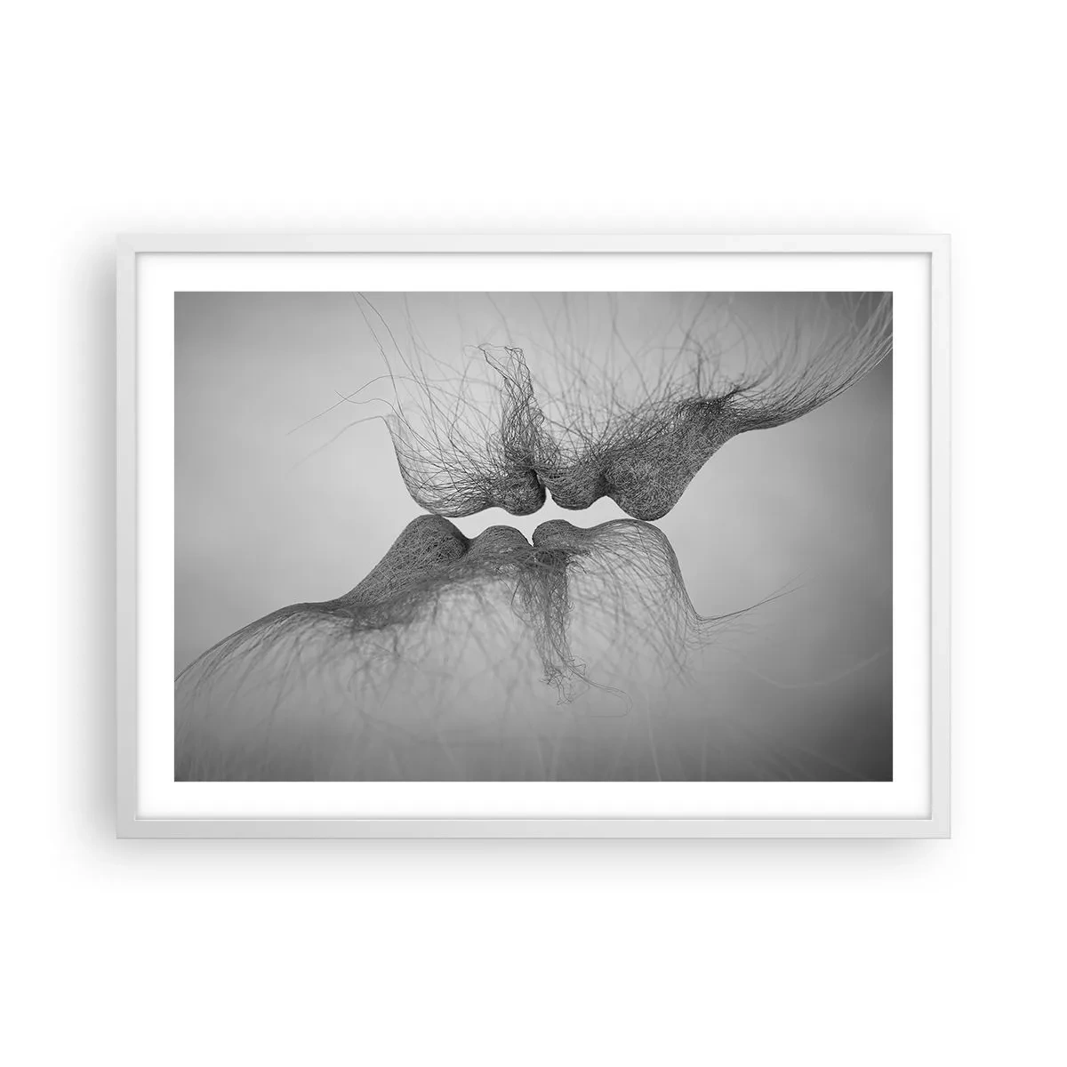 Affiche dans un cadre blanc - Poster - La bise du vent - 70x50 cm