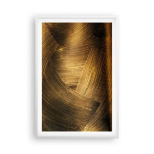Affiche dans un cadre blanc - Poster - Dans un labyrinthe en or - 61x91 cm