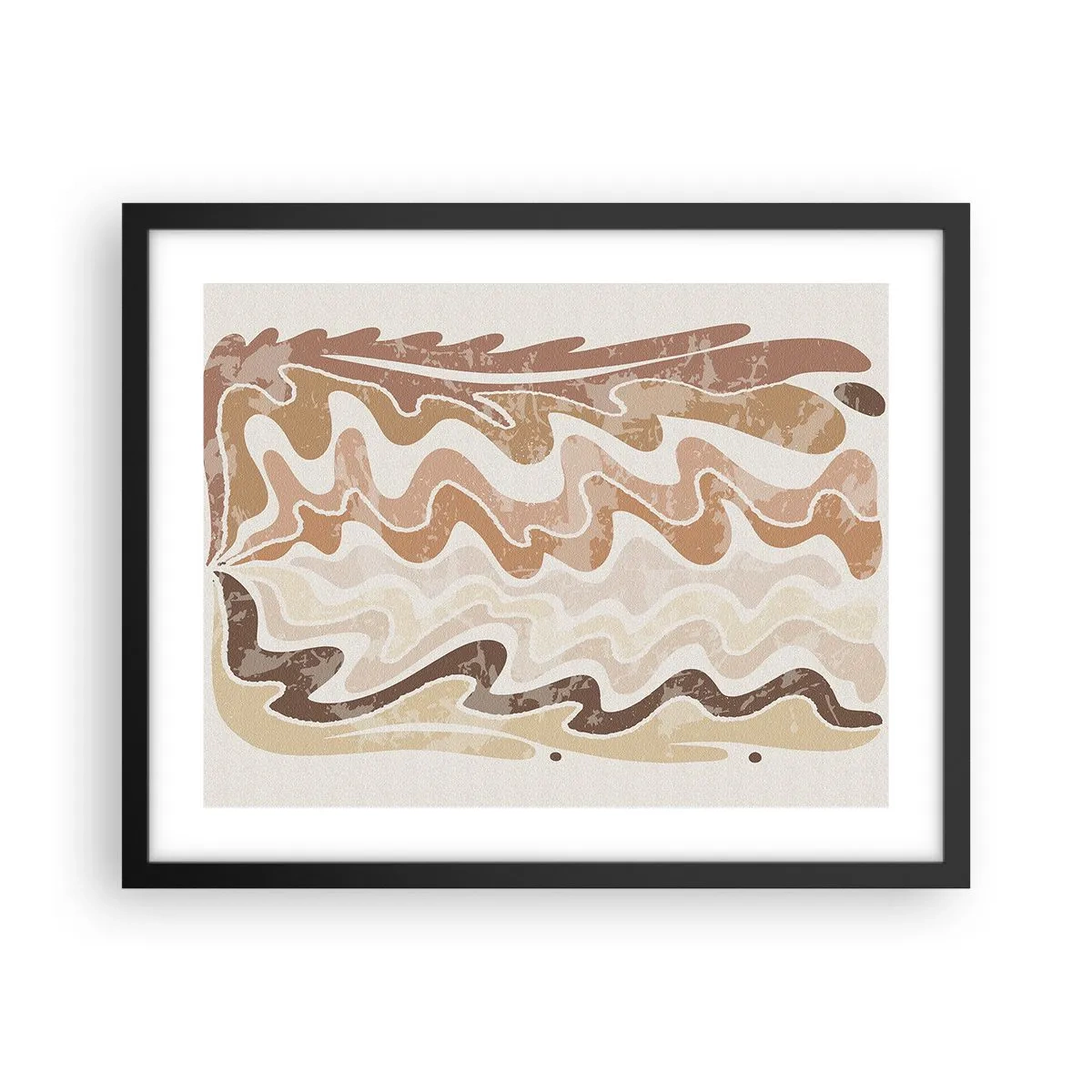 Affiche dans un cadre noir - Poster - Bonne énergie – bonnes émotions - 50x40 cm