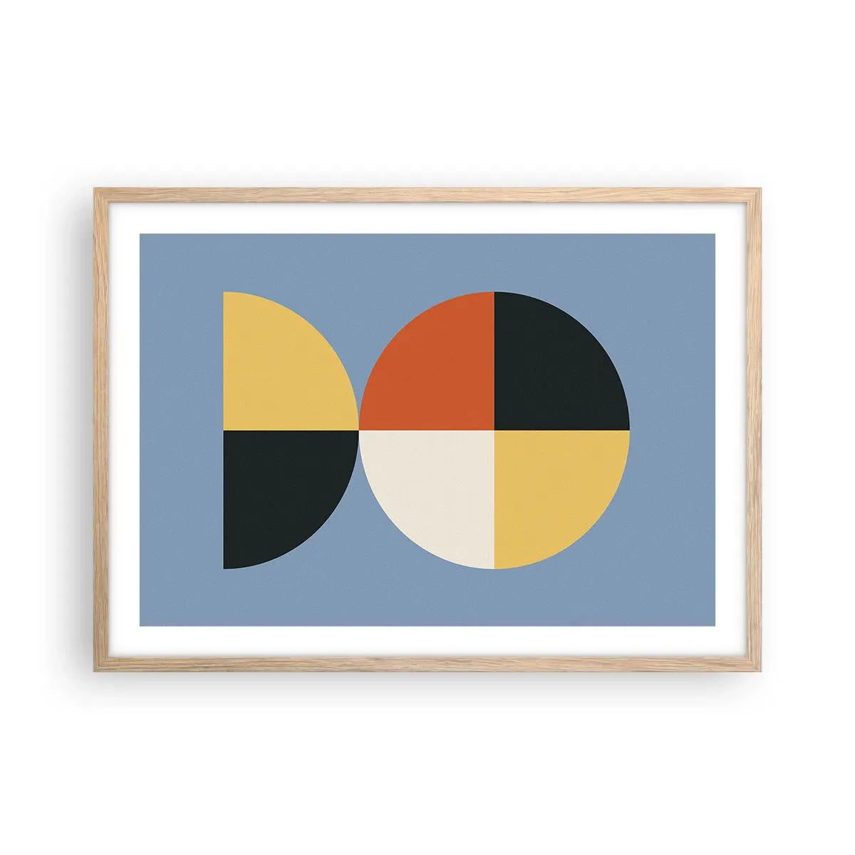 Affiche dans un chêne clair - Poster - Regarde et compte - 70x50 cm