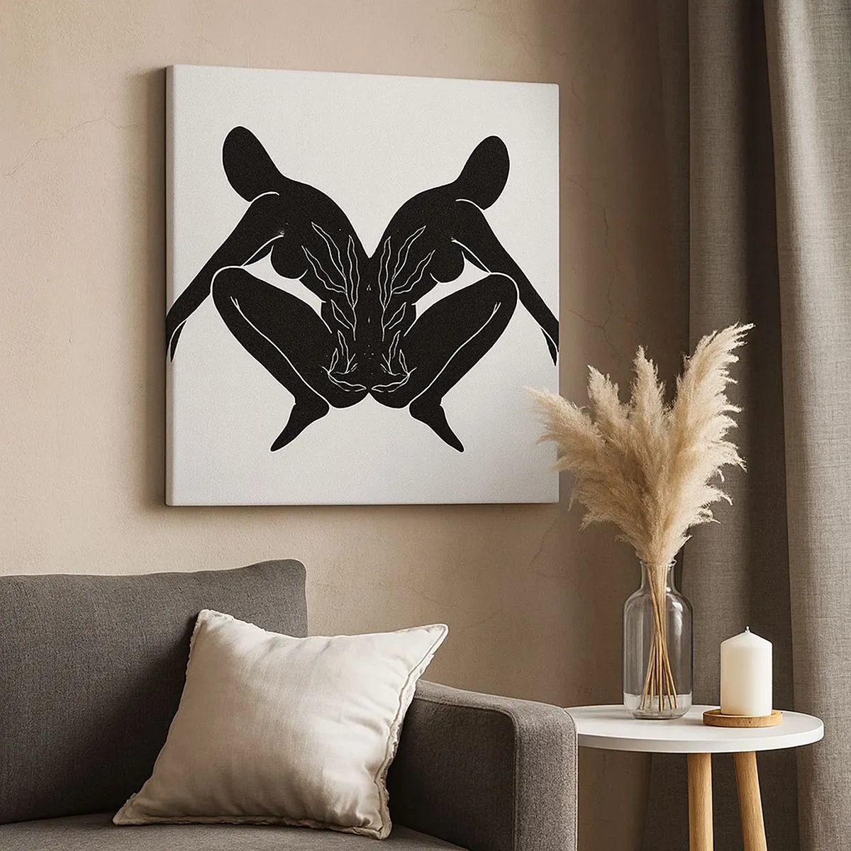 Impression sur toile - Image sur toile - Une âme commune - 30x30 cm