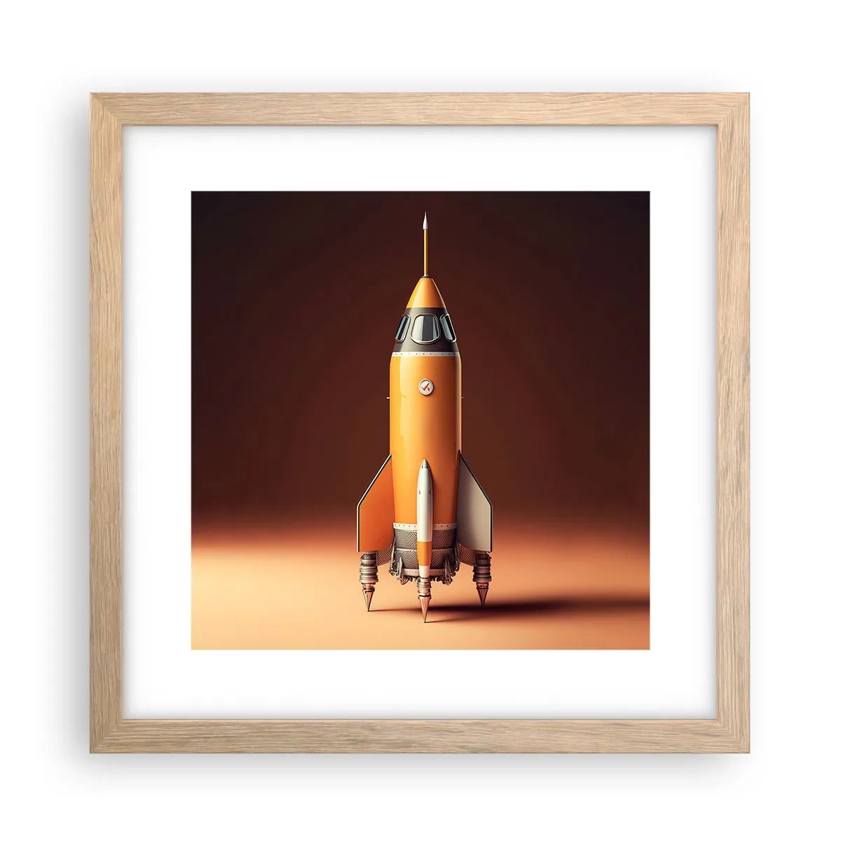 Affiche dans un chêne clair - Poster - Ça commence par un rêve - 30x30 cm