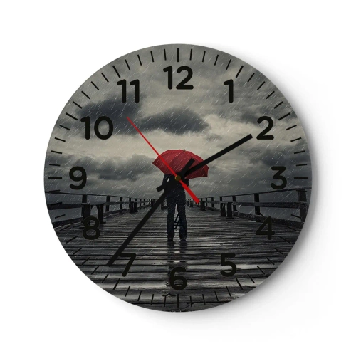 Horloge murale - Pendule murale - Peu importe qu'il pleuve - 40x40 cm