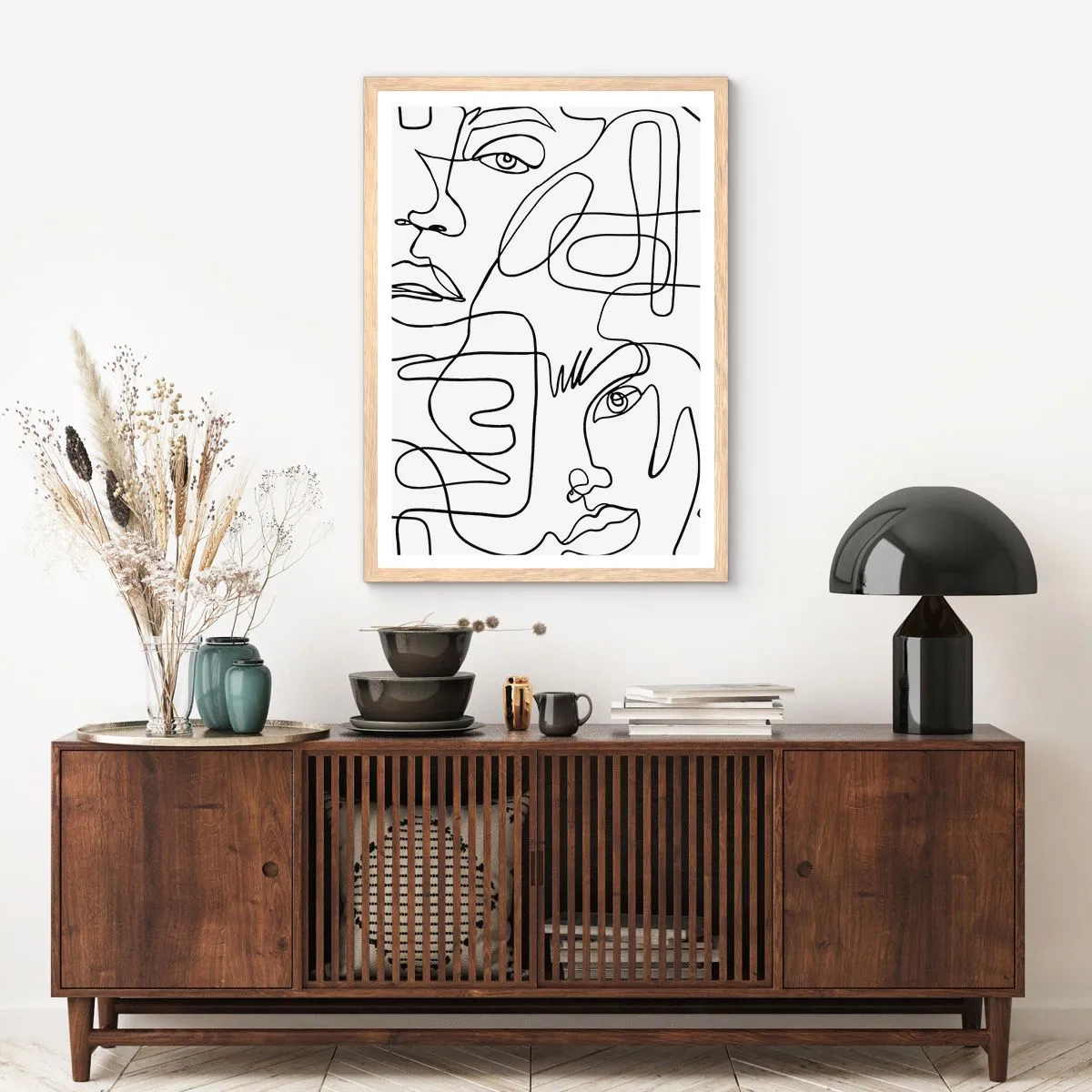 Affiche dans un chêne clair - Poster - Dans des émotions enchevêtrées - 50x70 cm