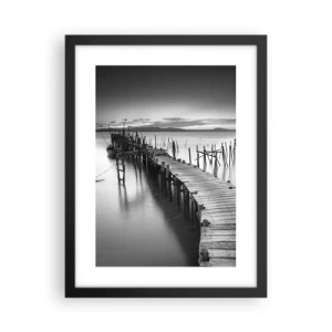 Affiche dans un cadre noir - Poster - La paix d'un rivage oublié - 30x40 cm