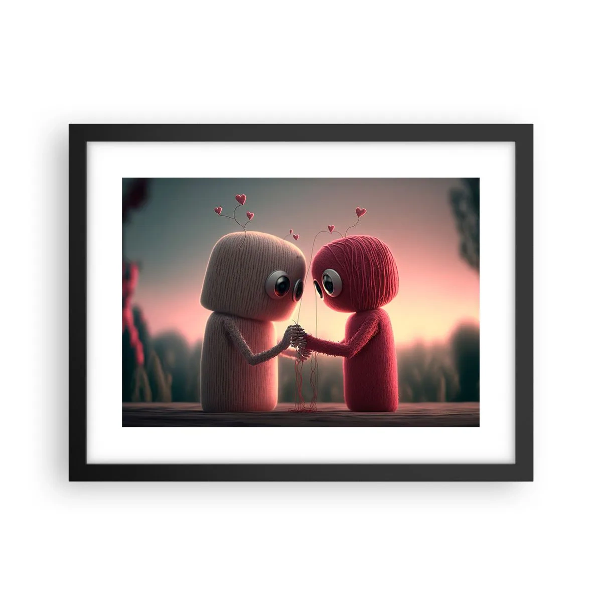 Affiche dans un cadre noir - Poster - Tout le monde a le droit d'aimer - 40x30 cm