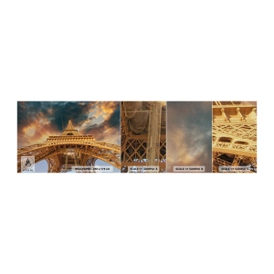 Échantillon de Papier Peint Premium Canvas - Comment l'humanité a atteint le ciel - tour Eiffel, Architecture, Paris - 100x30 cm