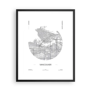 Affiche dans un cadre noir - Poster - Anatomie de Vancouver - 40x50 cm