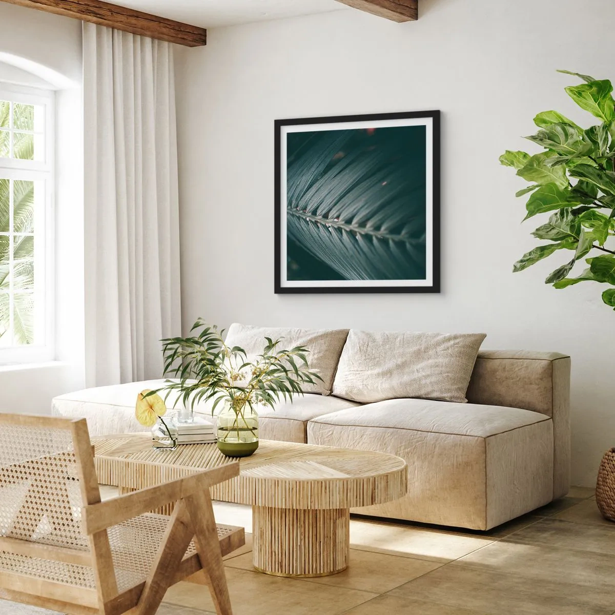 Affiche dans un cadre noir - Poster - Précision de la nature - 60x60 cm