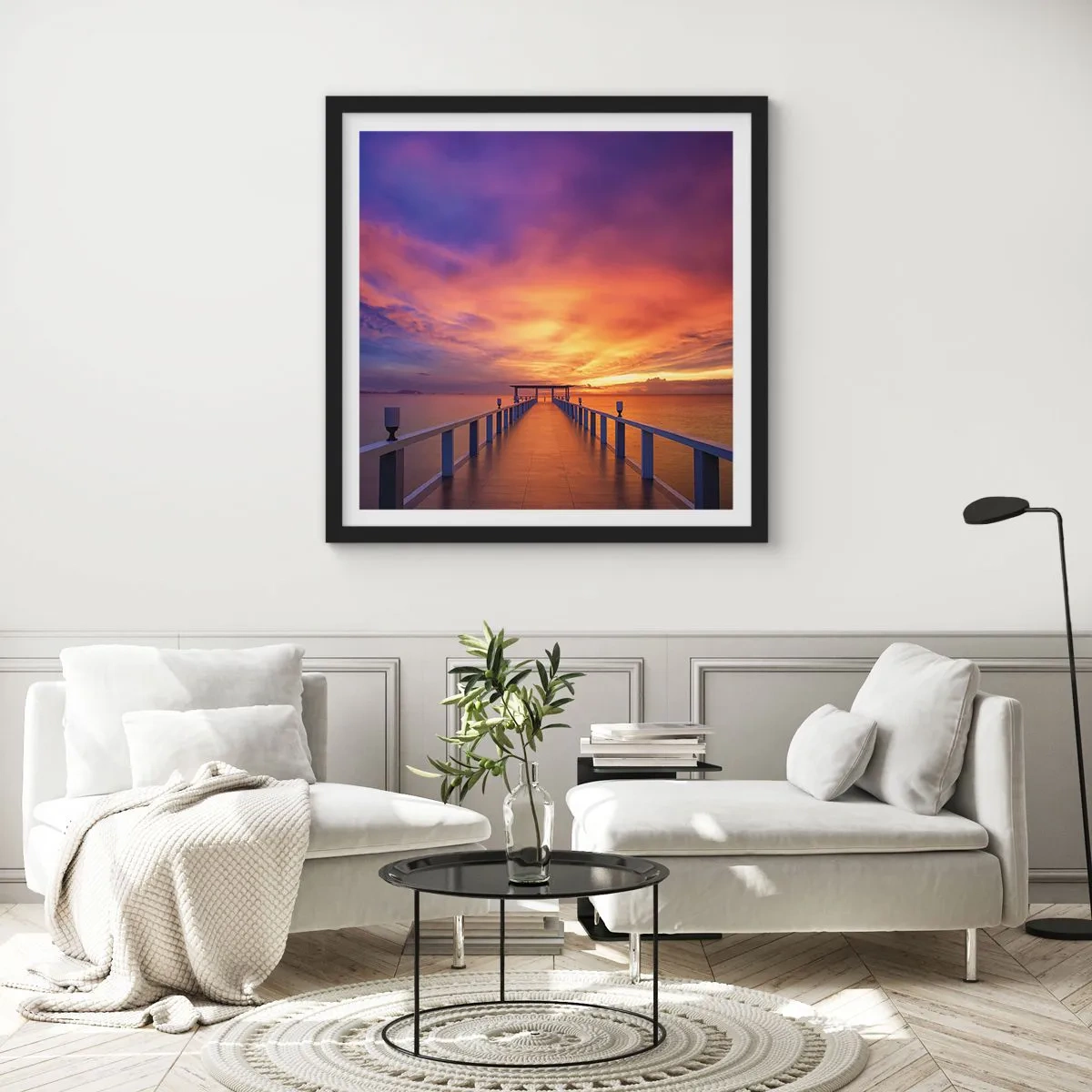 Affiche dans un cadre noir - Poster - Sans fin - 30x30 cm