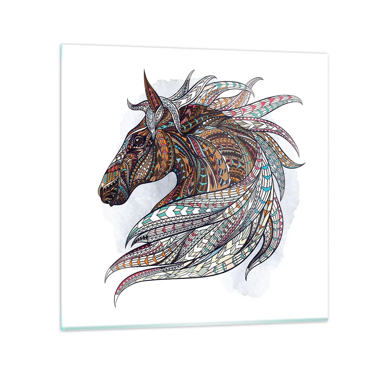 Impression sur verre - Image sur verre - Destrier guerrier celtique - 30x30 cm