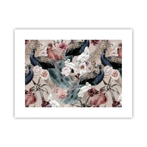 Affiche - Poster - Dans un jardin de palace - 40x30 cm