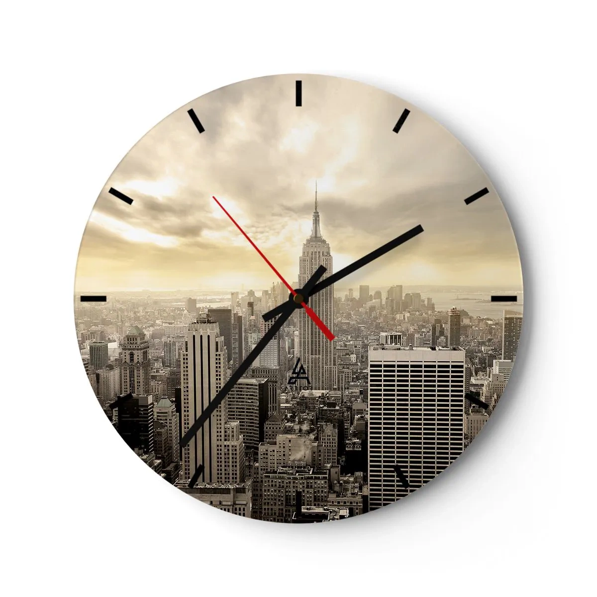 Horloge murale - Pendule murale - New York tissé de gris - 40x40 cm