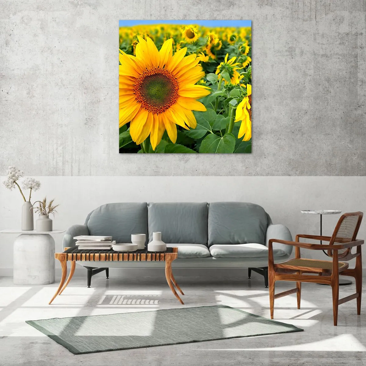 Impression sur verre - Image sur verre - Des centaines de soleils se sont embrasés - 40x40 cm