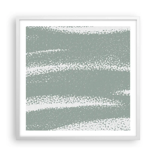 Affiche dans un cadre blanc - Poster - Abstraction dans un climat hivernal - 60x60 cm