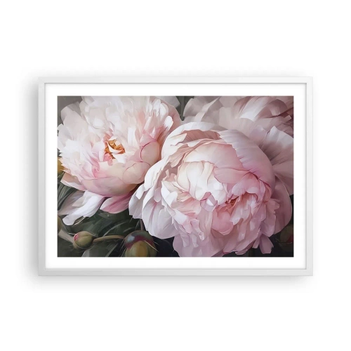 Affiche dans un cadre blanc - Poster - Arrêté en pleine floraison - 70x50 cm