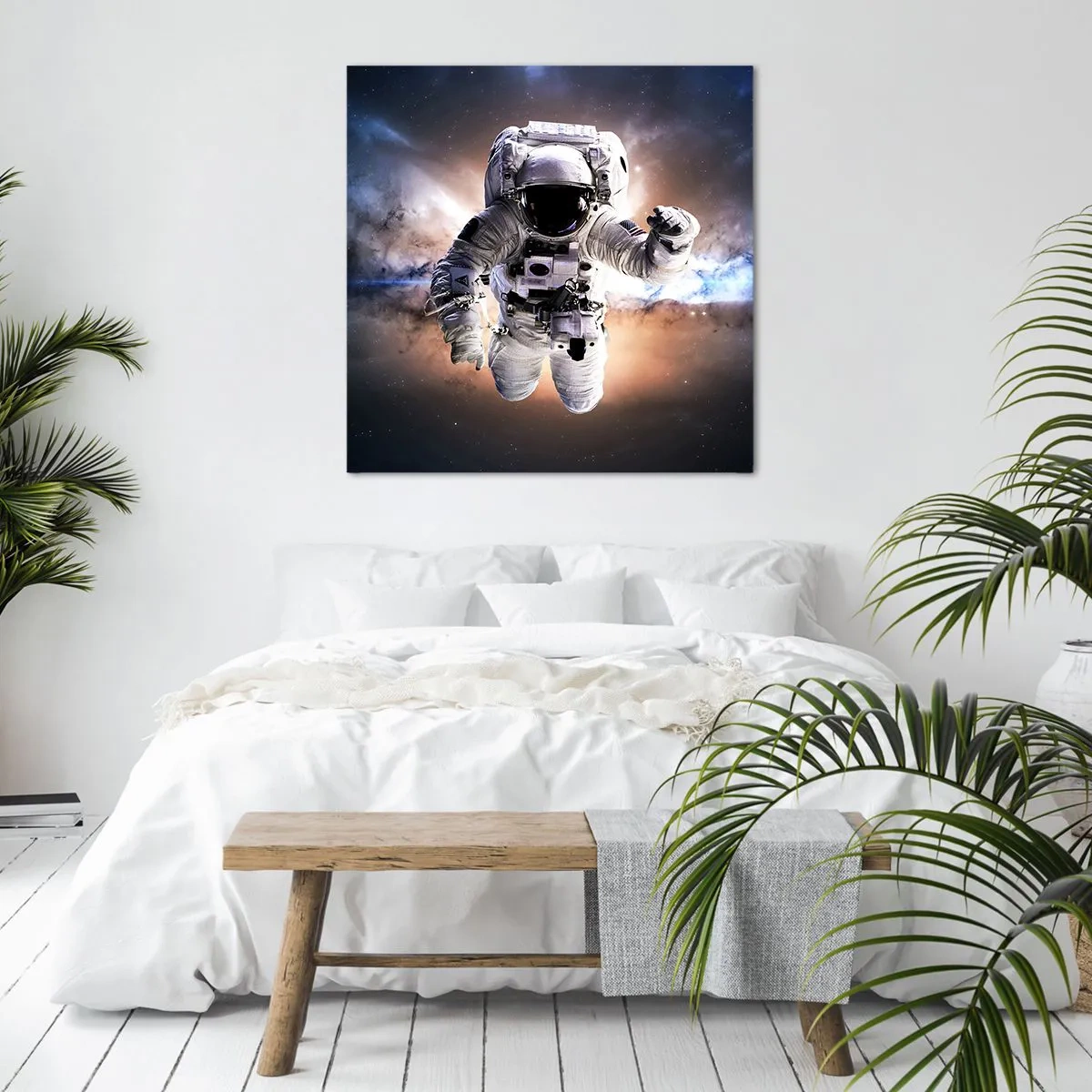 Impression sur toile - Image sur toile - Salutations de l'espace - 30x30 cm
