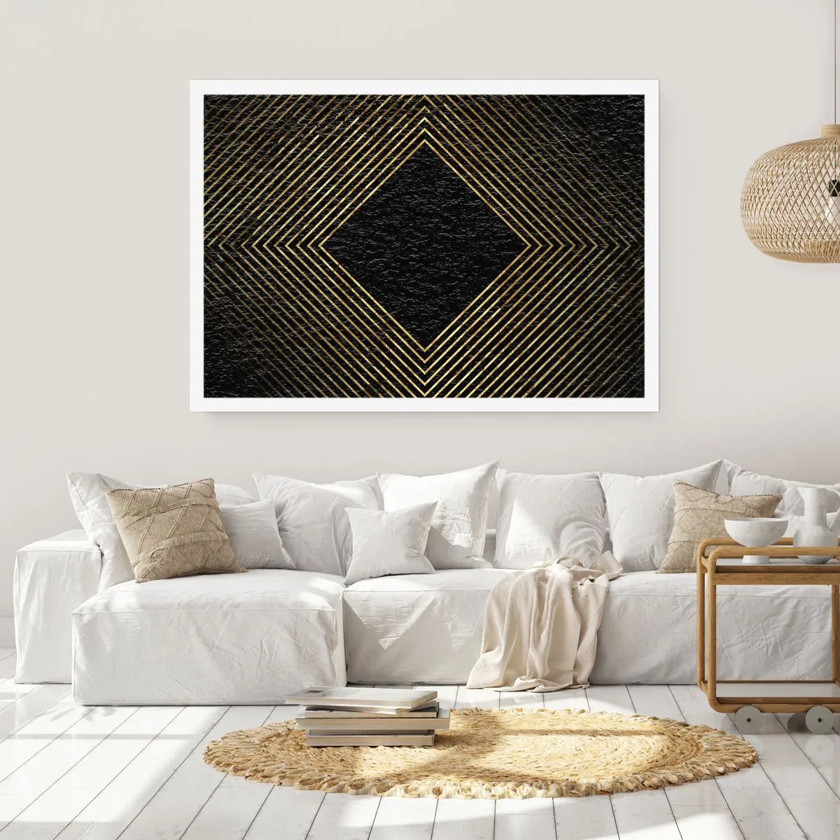 Affiche - Poster - Géométrie dans un style glamour - 70x50 cm