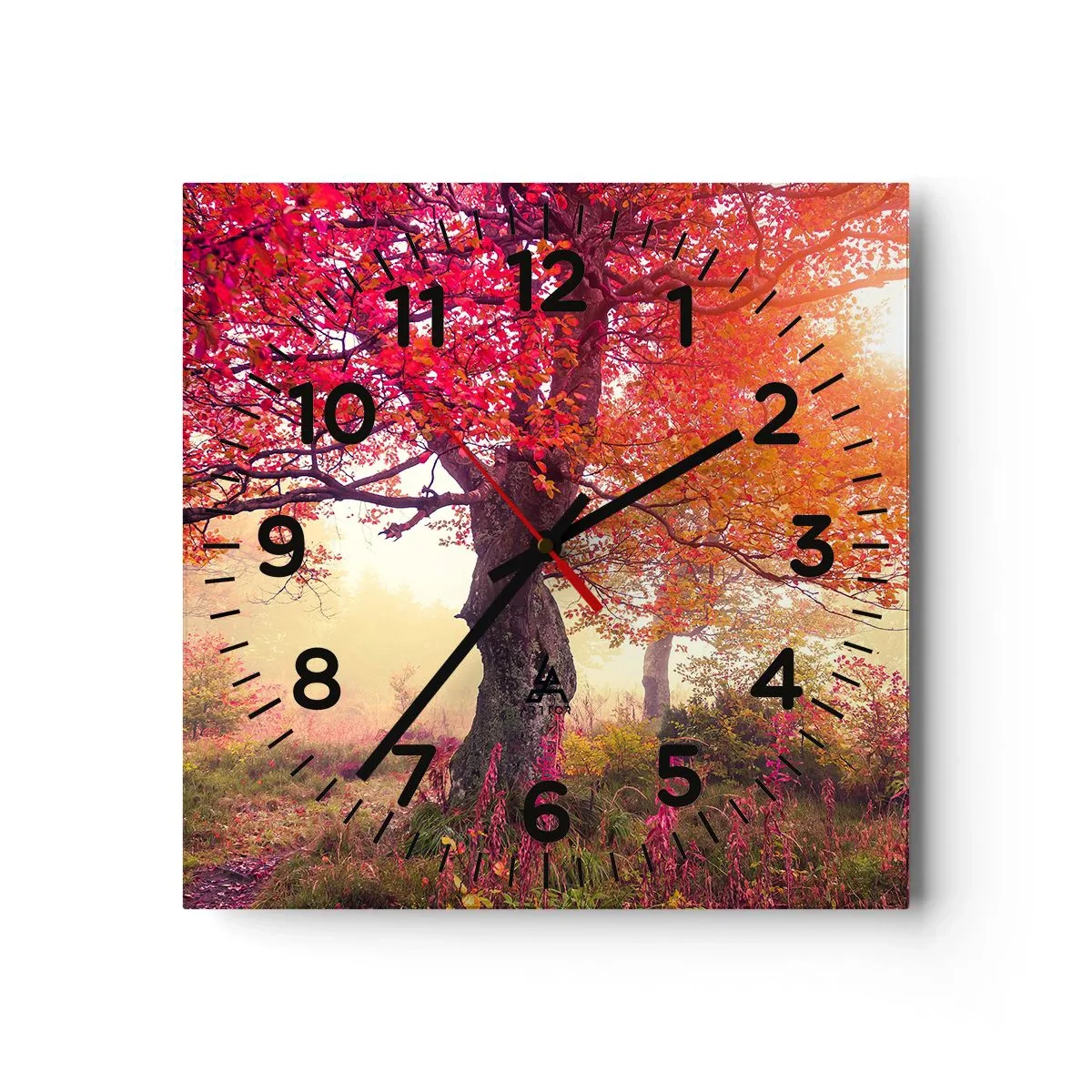 Horloge murale - Pendule murale - Frénésie de floraison - 30x30 cm