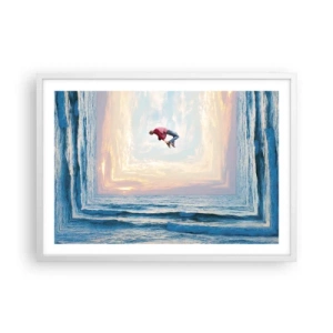 Affiche dans un cadre blanc - Poster - Vers une autre dimension - 70x50 cm