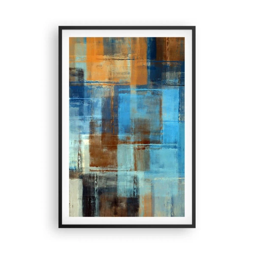 Affiche dans un cadre noir - Poster - A travers le voile bleu - 61x91 cm