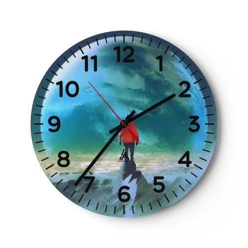 Horloge murale - Pendule murale - Explorateur de la nouvelle terre - 40x40 cm