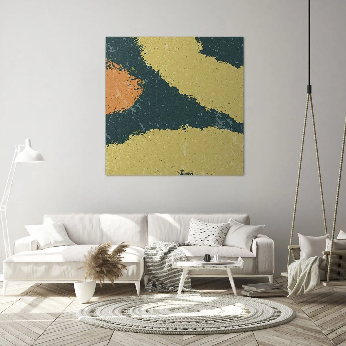 Impression sur toile - Image sur toile - Abstraction – mouvement lent - 60x60 cm