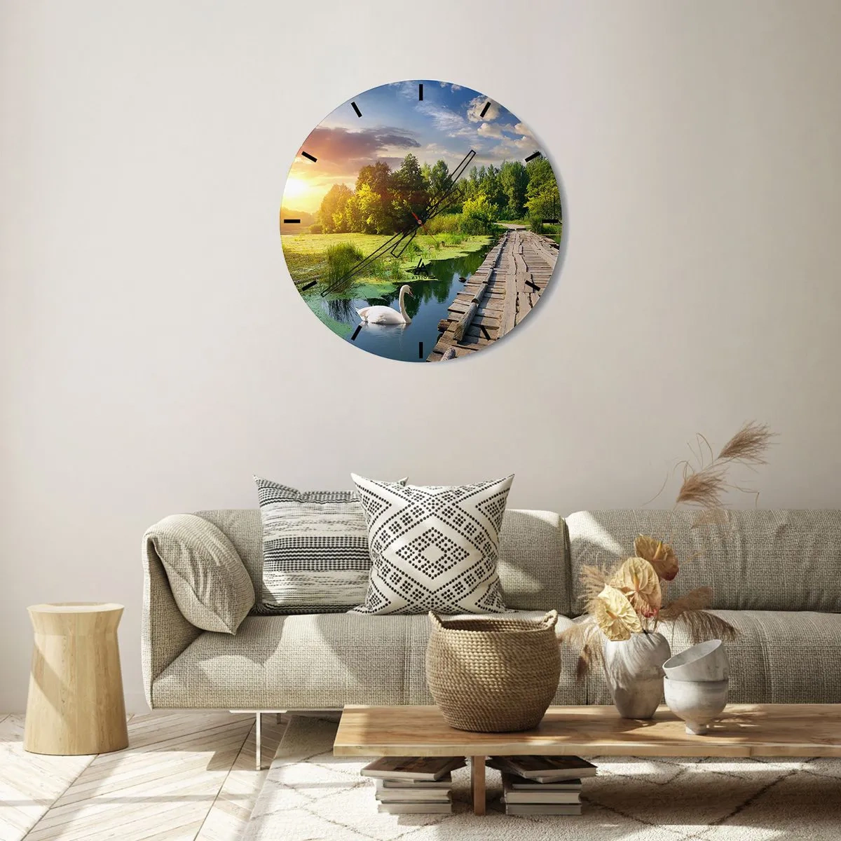 Horloge murale - Pendule murale - L'été, l'été partout - 40x40 cm