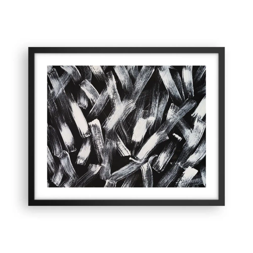 Affiche dans un cadre noir - Poster - L'abstraction dans l'esprit industriel - 50x40 cm