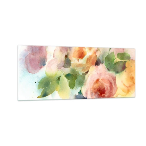 Impression sur verre - Image sur verre - Délicat comme l'aquarelle - 100x40 cm