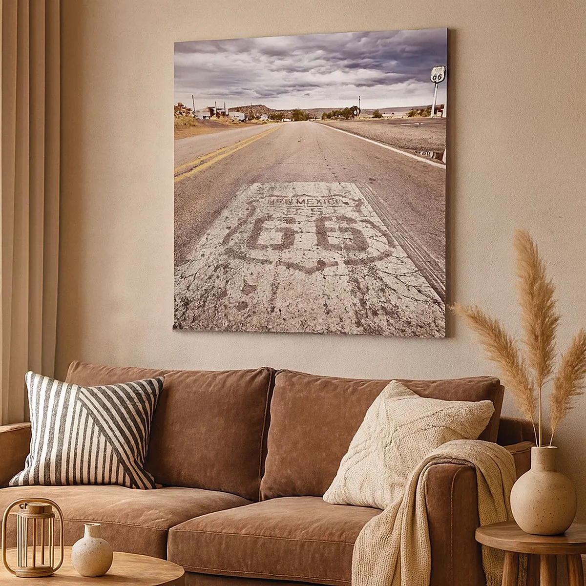 Impression sur toile - Image sur toile - Mother Road - une légende américaine - 30x30 cm