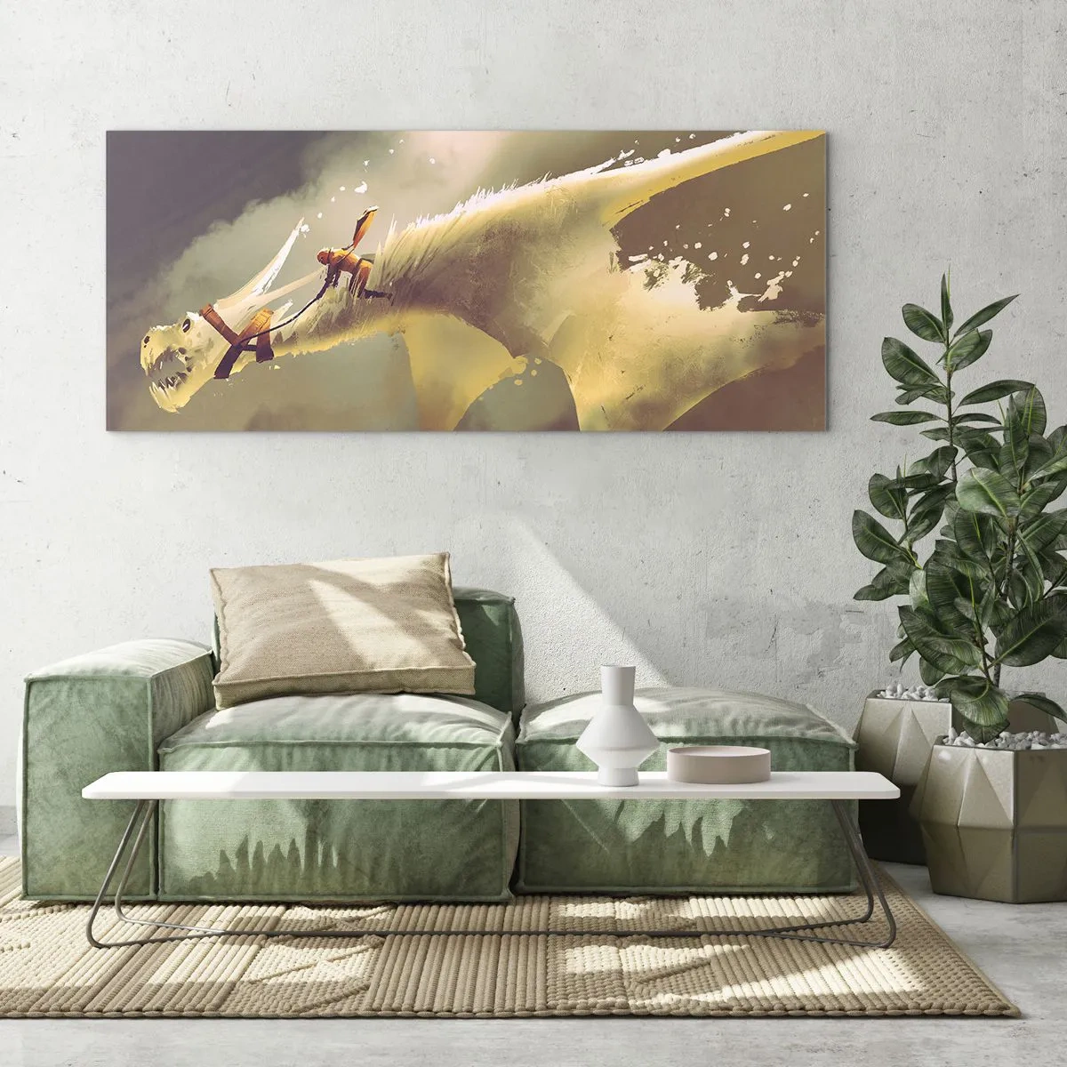 Impression sur verre - Image sur verre - Le monde à la rescousse - 100x40 cm