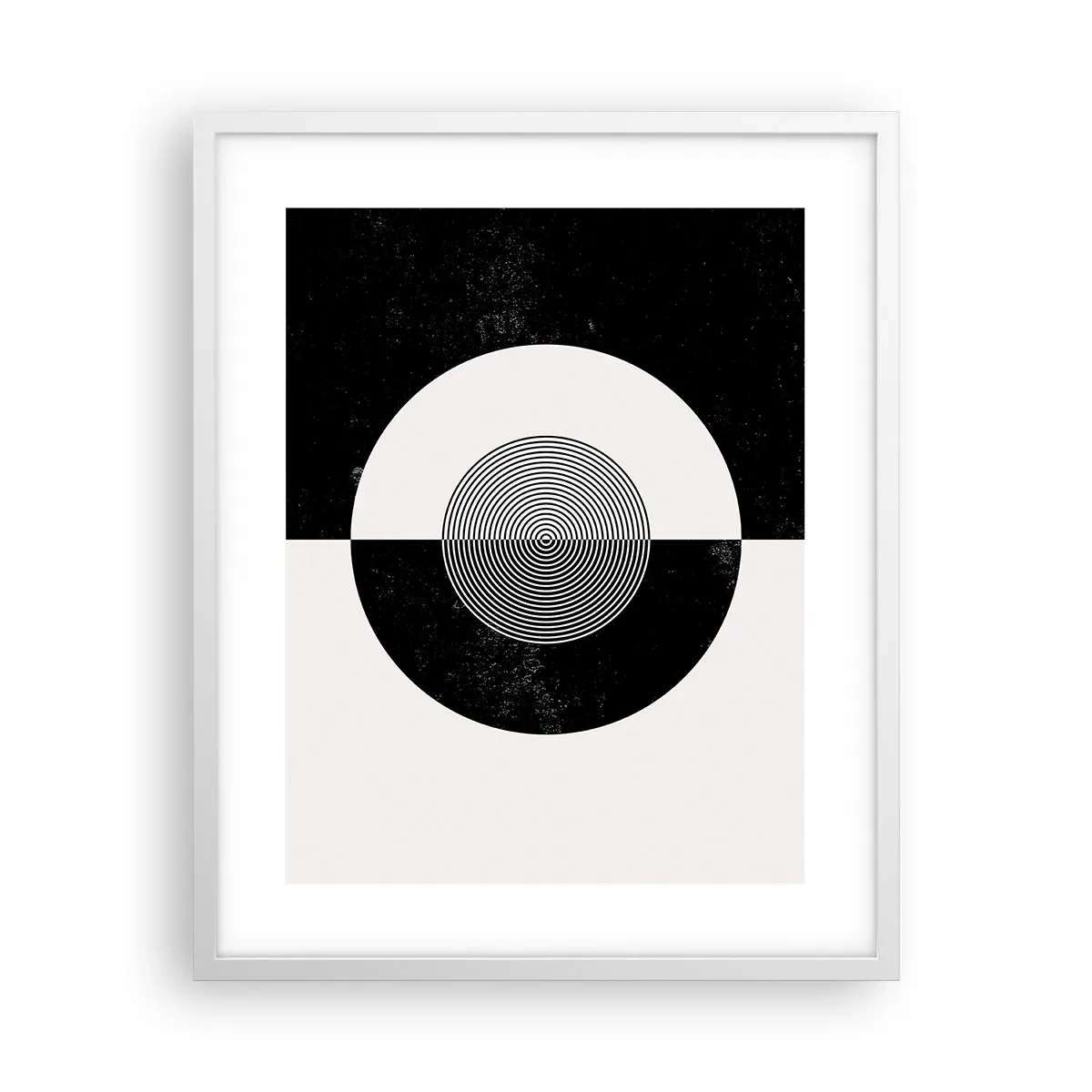 Affiche dans un cadre blanc - Poster - Harmonie de noir et blanc - 40x50 cm
