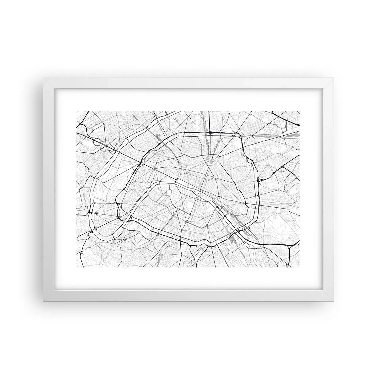 Affiche dans un cadre blanc - Poster - Fleur de Paris - 40x30 cm
