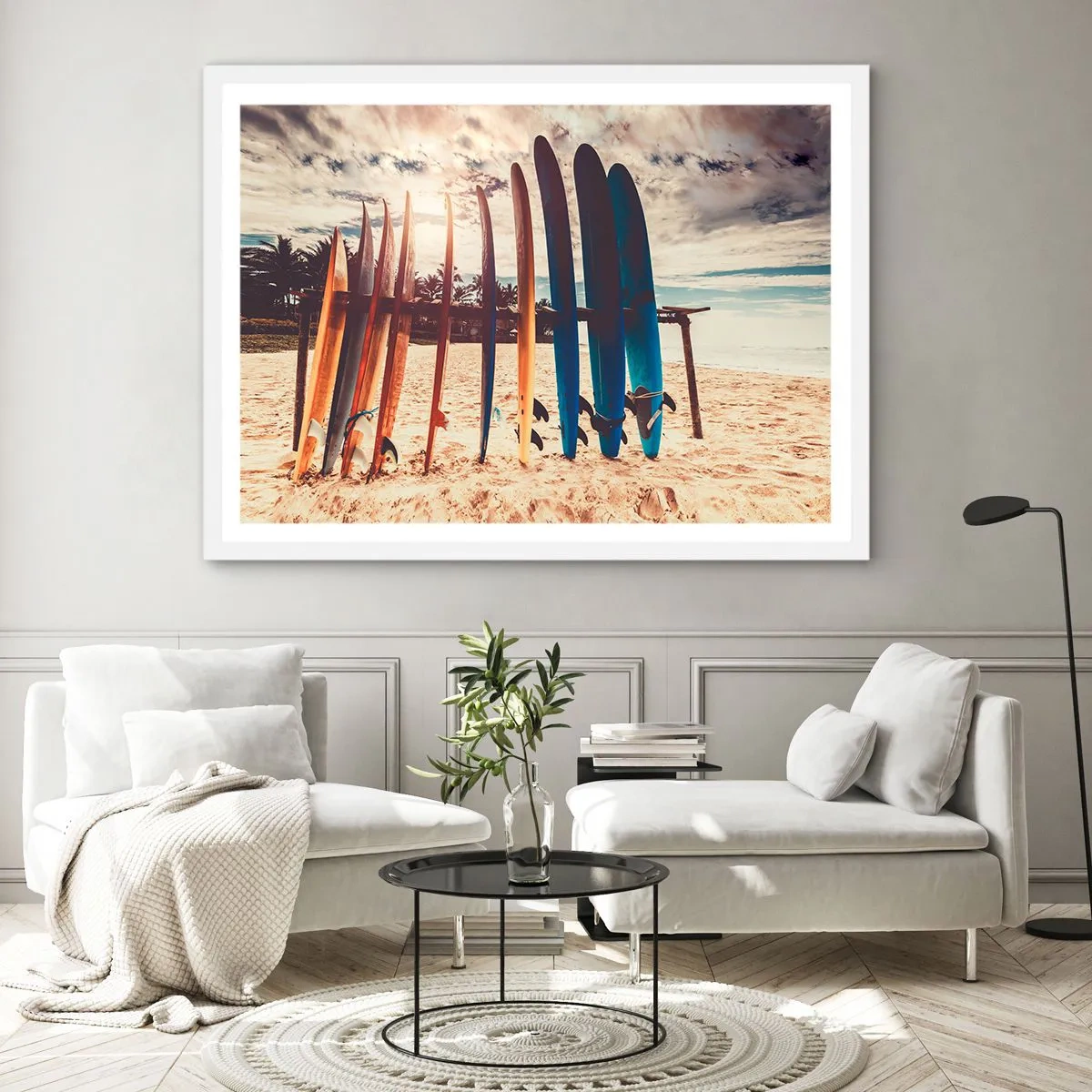 Affiche dans un cadre blanc - Poster - Bonne nuit, à demain - 50x40 cm