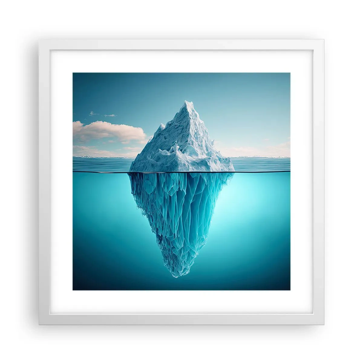 Affiche dans un cadre blanc - Poster - Reine de Glace - 40x40 cm