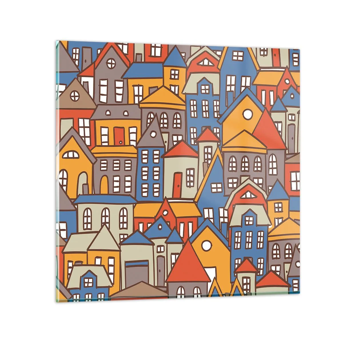 Impression sur verre - Image sur verre - Derrière la maison, une maison - 40x40 cm