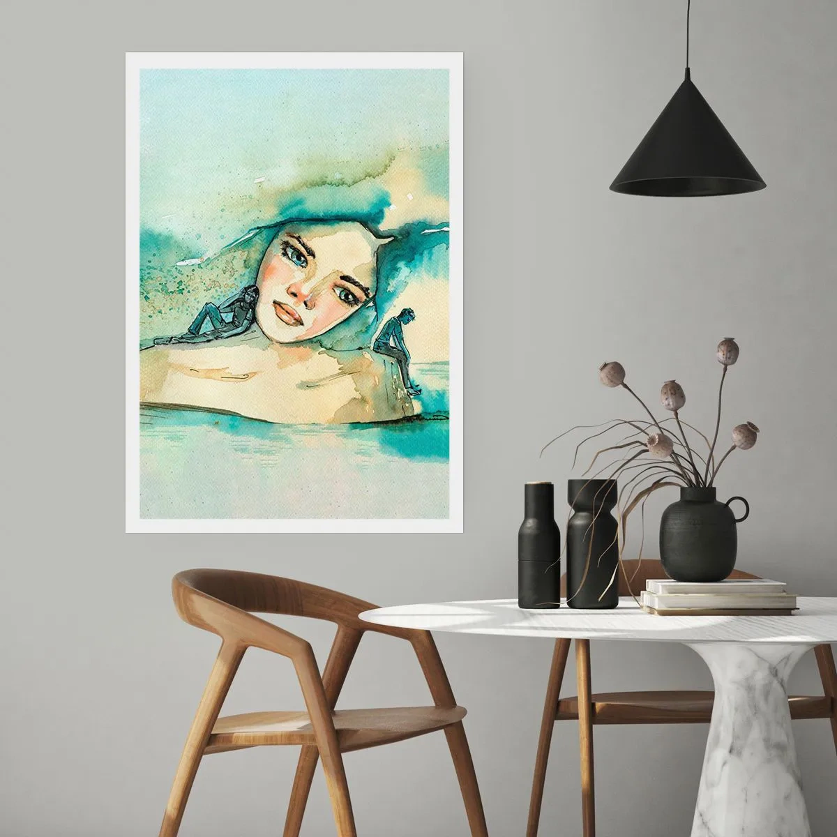 Affiche - Poster - Suis-je bleu? - 40x50 cm