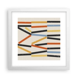 Affiche dans un cadre blanc - Poster - Composition de niveaux - 30x30 cm