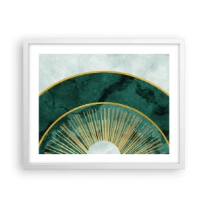 Affiche dans un cadre blanc - Poster - Un autre système solaire - 50x40 cm