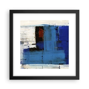 Affiche dans un cadre noir - Poster - Secret de bleu - 30x30 cm